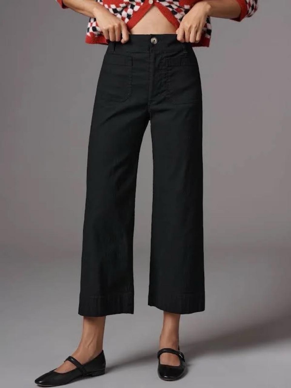 Anthropologie Maeve The Colette Wide-Leg Cropped Pants Size 32